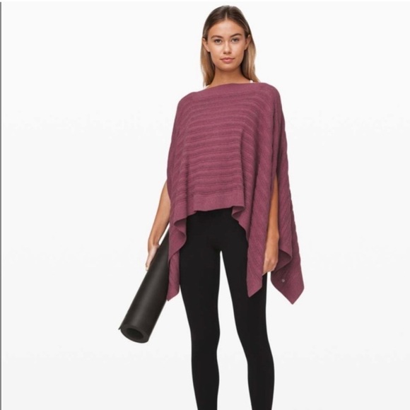 Lululemon Forward Flow Poncho in Heathered Plumful One Size - Picture 10 of 10